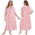 thumbnail image 1 of Women's Nightgown Cotton Sleepshirts Short Sleeve Nightshirt Loose Comfy Pajama Plus Size, 1 of 6