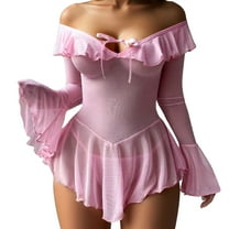 Women's Nightgown Sexy Suspender Lace Seductive Steel Tray Gathered Pajamas Hot Open Range Underwear Sleepwear