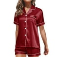 thumbnail image 1 of Satin Summer Pajamas Short Sleeve & Shorts PJS, 1 of 5