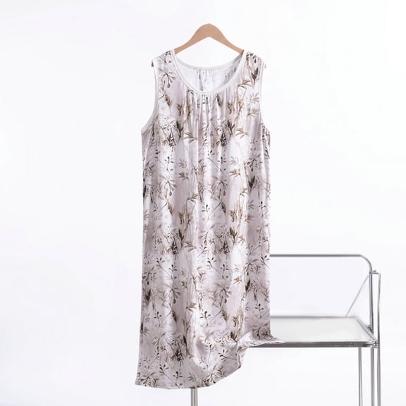 Women's Nightgowns & Sleepshirts Cotton Night Dress For Women - Floral Print Nightgown,Purple Women Nightgowns & Sleepshirts 3XL
