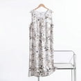 thumbnail image 1 of Women's Nightgowns & Sleepshirts Plus Size Summer Nightgown - Floral Print Sleeveless Dress,Gray Women Nightgowns & Sleepshirts 3XL, 1 of 3