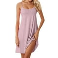 thumbnail image 1 of Women's Nightgowns & Sleepshirts Sleeveless Nightgown Scoop Neck Racerback Sleep Sleeveless Night Chemise Sleepwear Pajama Dress, 1 of 5