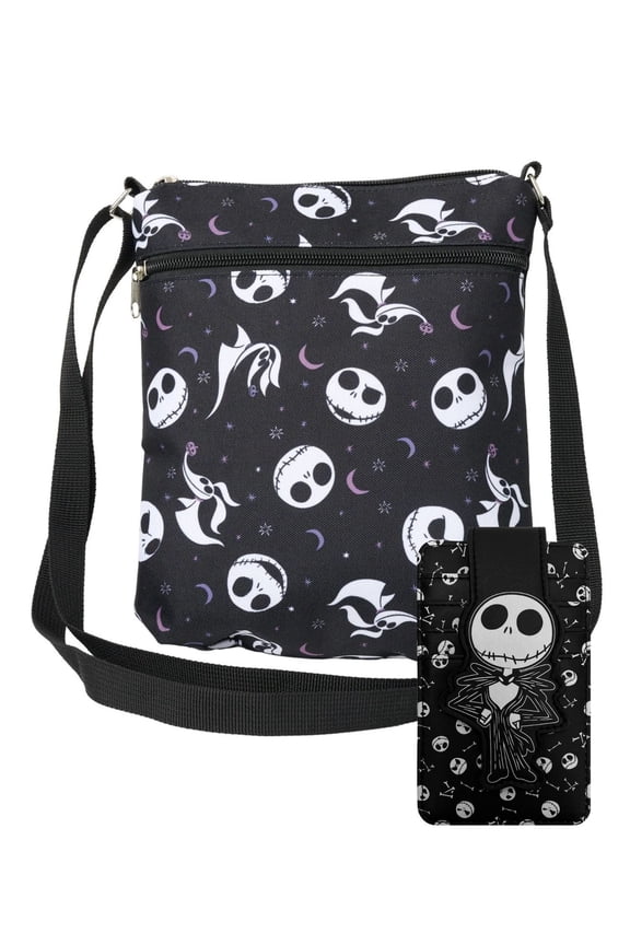 Women's Nightmare Before Christmas Passport Bag & Card Holder Wallet 2-Piece Set