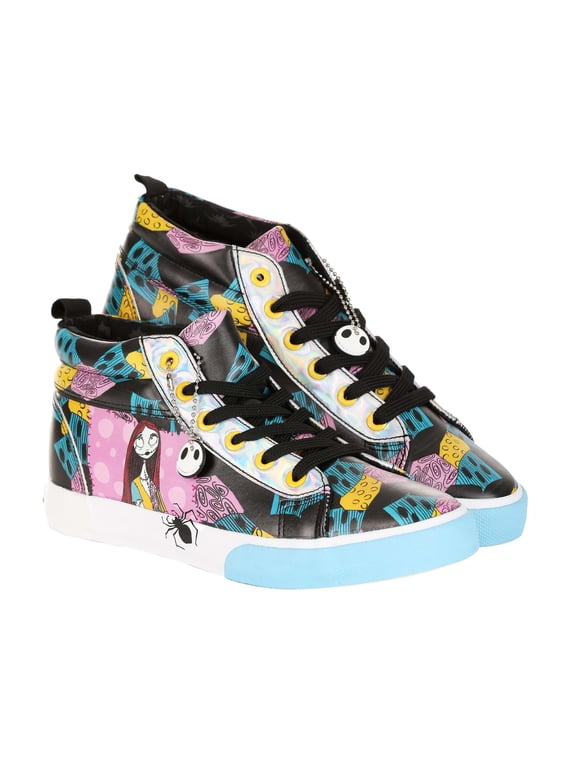 Women's Nightmare Before Christmas High-Top Shoes, Closed Toe Multicolor, Size 9