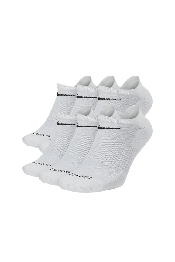 Women's Nike 6-Pack Everyday Plus Cushioned Training No-Show Socks Color: Whiteblack Size: N/A