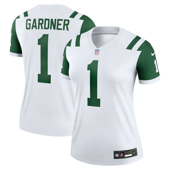 Women's Nike Ahmad Sauce Gardner Classic Alternate White New York Jets Alternate Legend Player Performance Top
