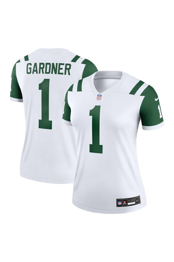 Women's Nike Ahmad Sauce Gardner Classic Alternate White New York Jets Alternate Legend Player Performance Top