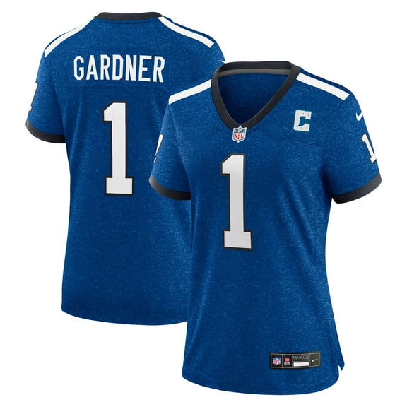Women's Nike Ahmad Sauce Gardner Heather Royal Indianapolis Colts Alternate 2 Indiana Nights Game Jersey