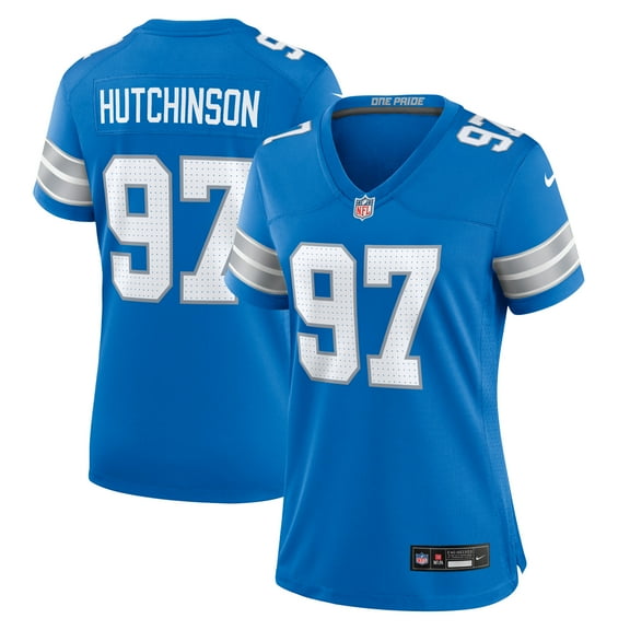 Women's Nike Aidan Hutchinson Blue Detroit Lions Game Jersey