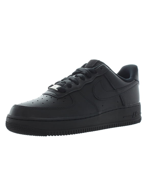 Air Force 1 '07 Leather Womens Shoes Size 10, Color: Black/Black/Black/Black
