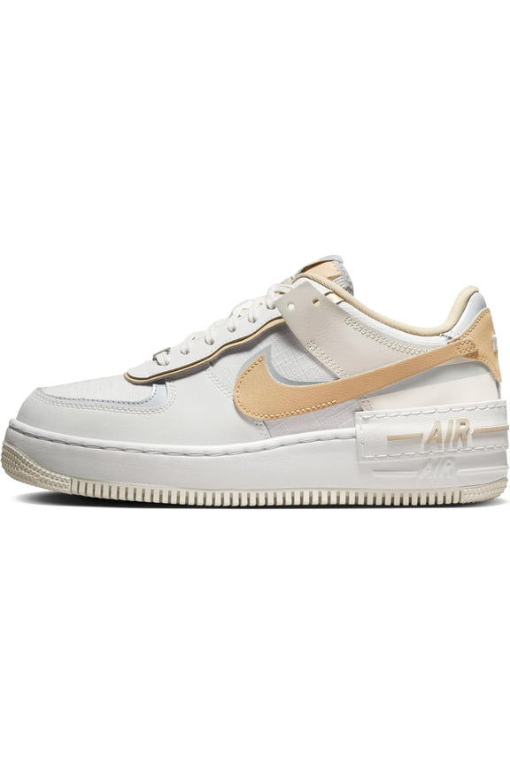 Women's Nike Air Force 1 Shadow Summit White/Sesame-Wolf Grey (DV7449 100) - 8