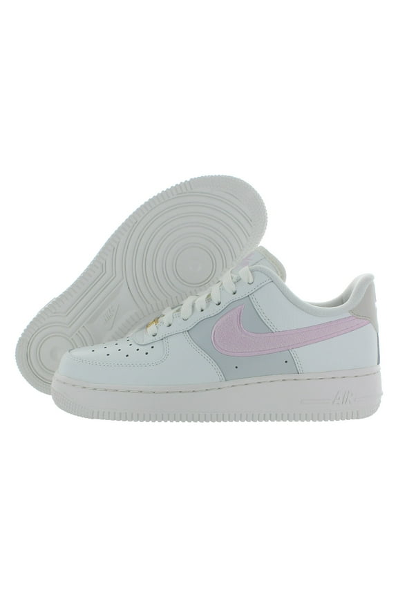 Air Force 1 '07 Leather Womens Shoes Size 8.5, Color: Summit White/Regal Pink