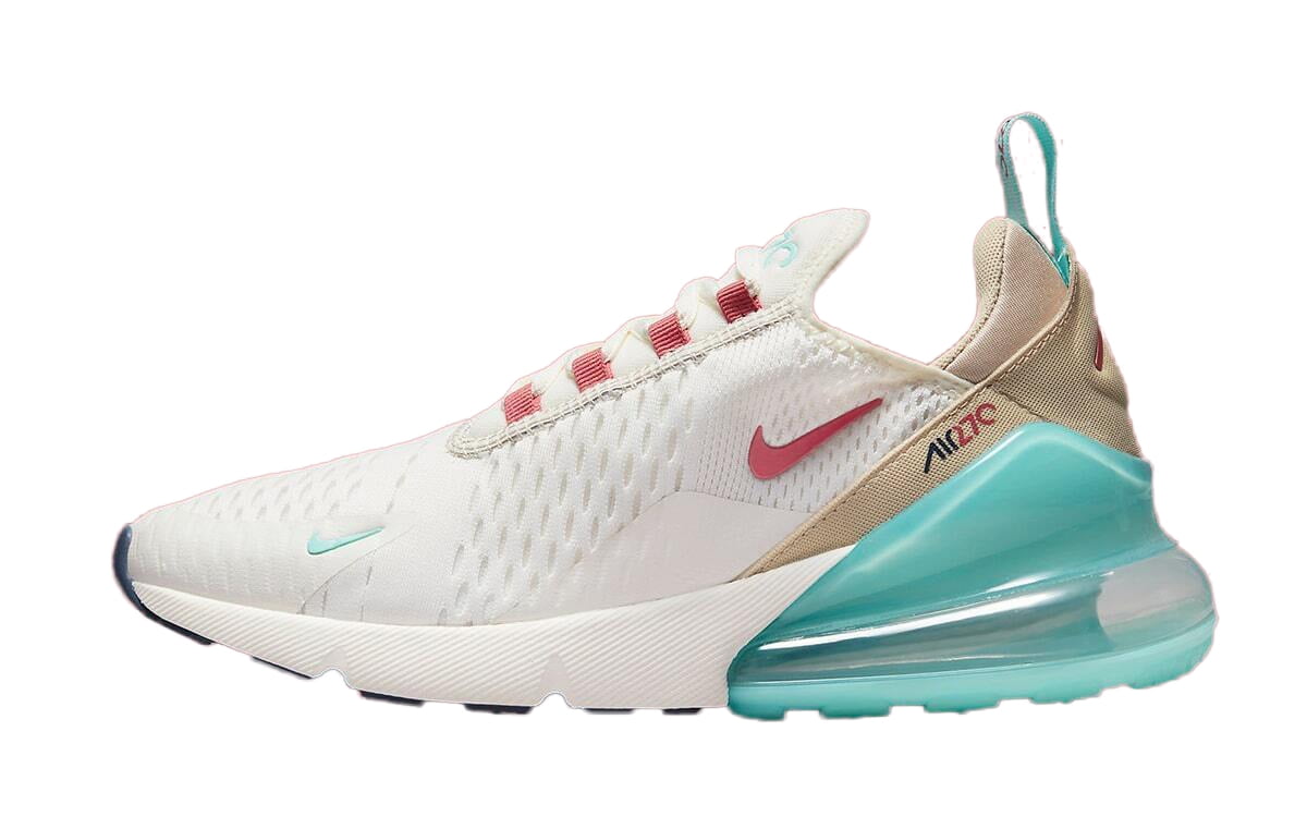 Nike Women's Air Max 270 Shoes in Sail/Archaeo Pink-Copa Nike Women's Air Max 270 Shoes in Sail/Archaeo Pink-Copa