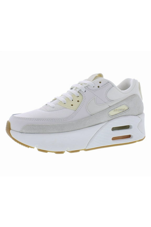 Air Max 90 LV8 Womens Shoes Size 8.5, Color: Sail/Phantom/Light Orewood Brown