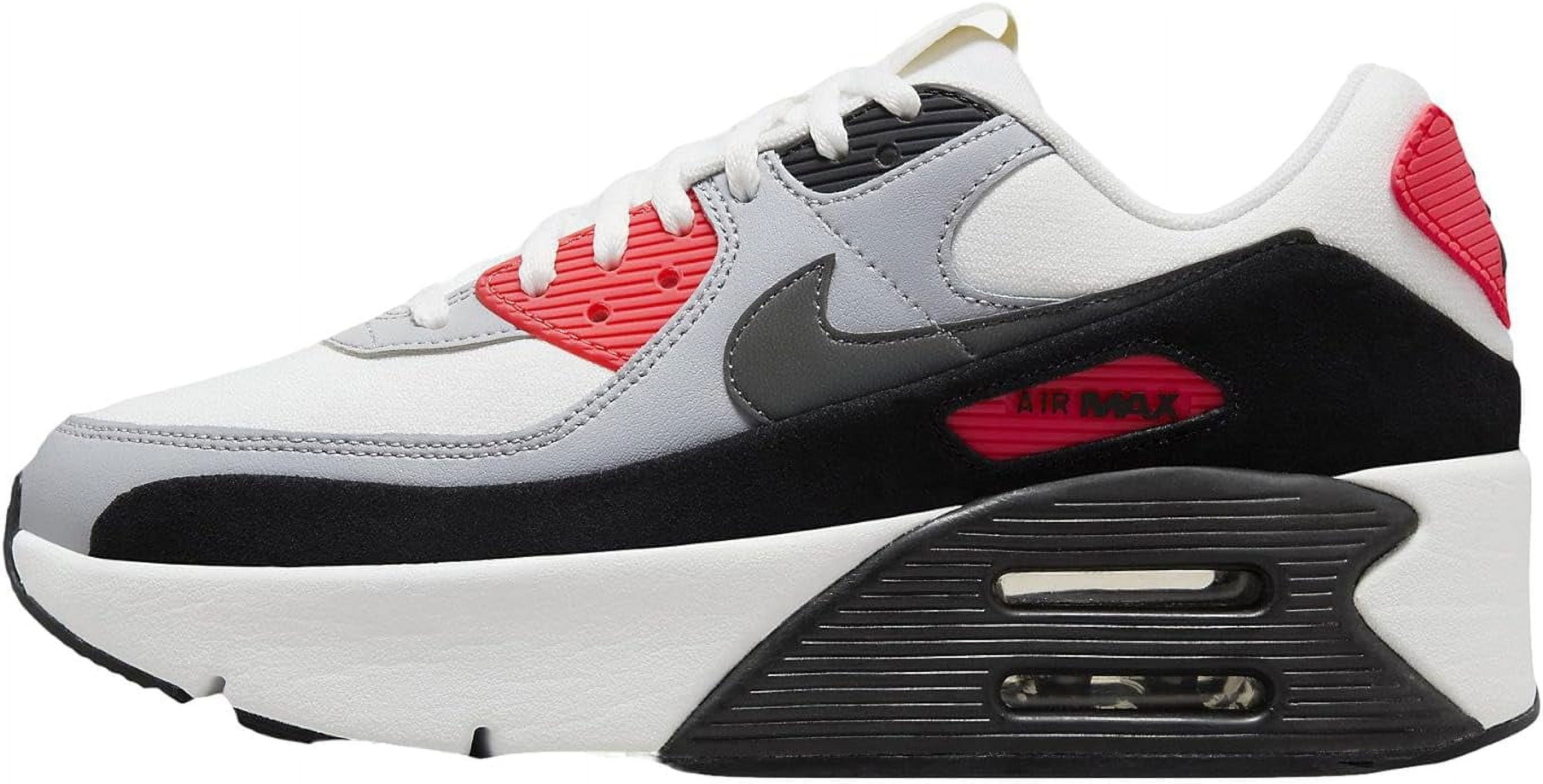 ★NIKE WS Air Max 90 LV8 Smoke Gray★ Women's Nike Air Max 90 LV8 Summit White/Smoke Grey-Black