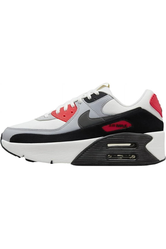 Women's Nike Air Max 90 LV8 Summit White/Smoke Grey-Black (FD4328 101) - 7.5