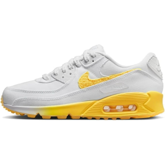 Women's Nike Air Max 90 SE White/Citron Pulse-AlaBaster (FJ4548 100) - 8.5