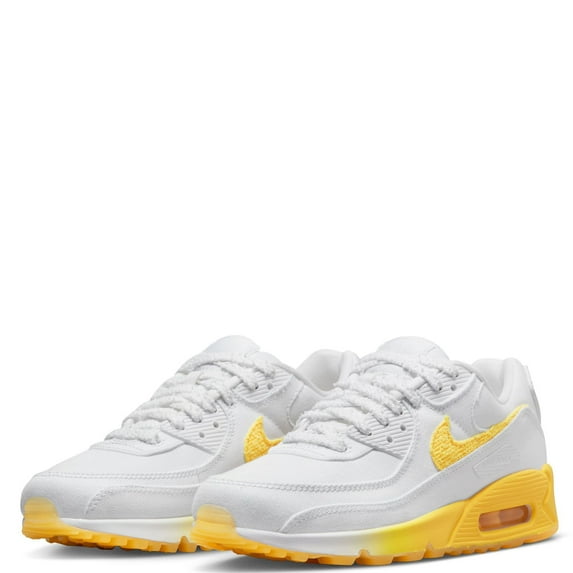Women's Nike Air Max 90 SE White/Citron Pulse-Alabaster (FJ4548 100) - 7