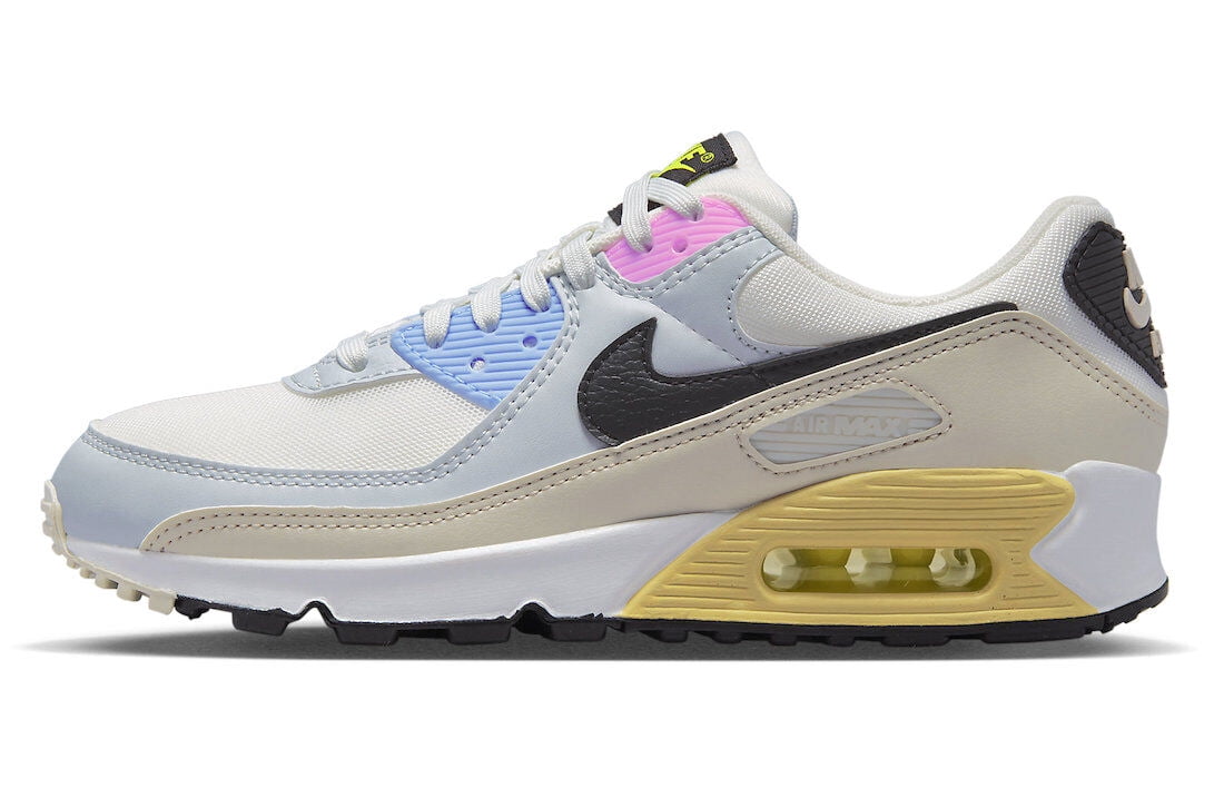 nike air max 90 trainers in white colourblock