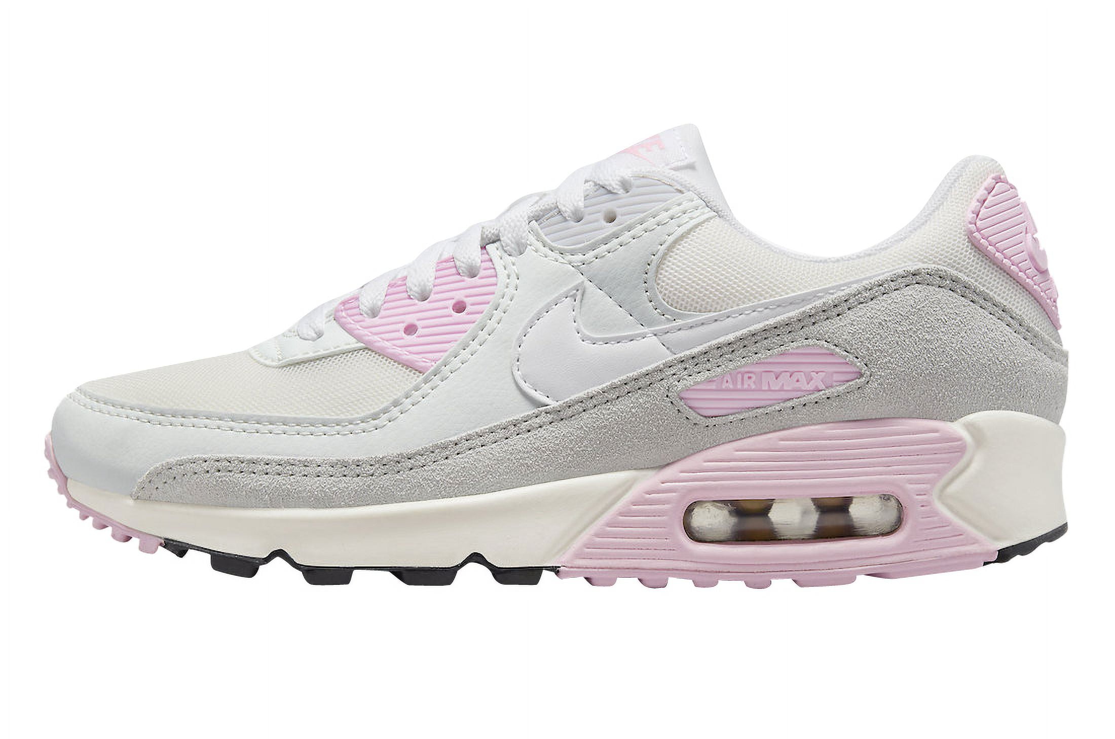 Women's Nike Air Max 90 White/Sail-Med Soft Pink (FN7489 100