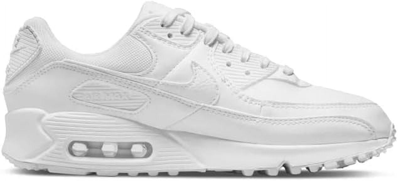 Nike Women's Air Max 90 White Shoes, Low Trainers with Lace