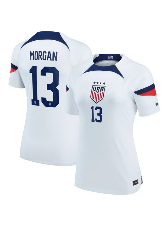 Women's Nike Alex Morgan White USWNT 2022/23 Home Breathe Stadium Replica Player Jersey