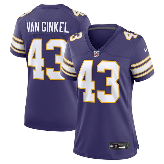 Women's Nike Andrew Van Ginkel Purple Minnesota Vikings Alternate Game Jersey