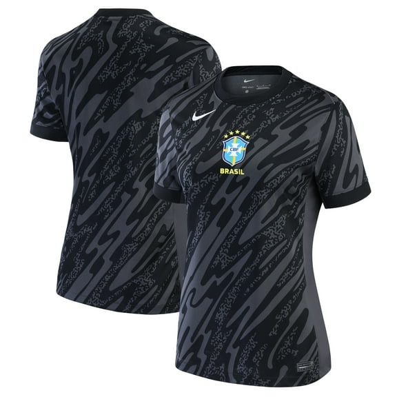 Women's Nike Anthracite Brazil National Team 2024 Goalkeeper Replica Stadium Jersey