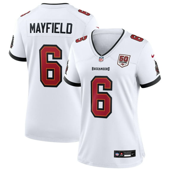 Women's Nike Baker Mayfield White Tampa Bay Buccaneers 50th Season White Game Jersey