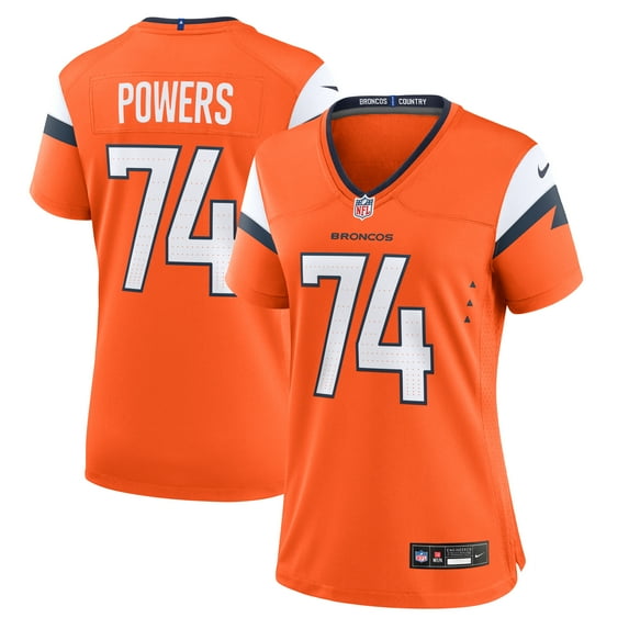 Women's Nike Ben Powers Orange Denver Broncos Team Game Jersey