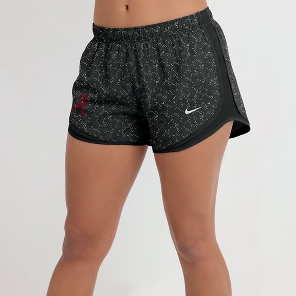 Women's Nike Black Alabama Crimson Tide Tempo Pattern Dri-FIT Shorts