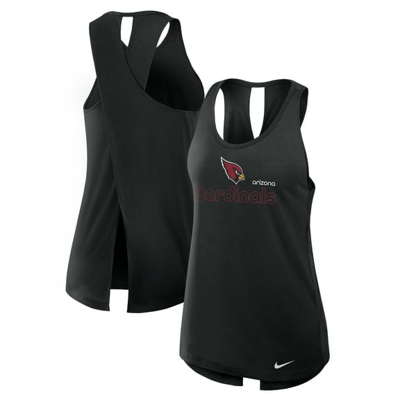 Women's Nike Black Arizona Cardinals Open-Back Crisscross Dri-FIT Tank Top