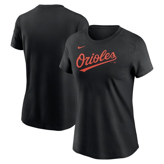 Women's Nike Black Baltimore Orioles Wordmark T-Shirt