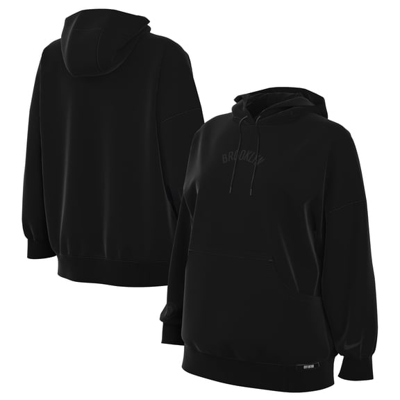 Women's Nike Black Brooklyn Nets 2025/26 City Edition Remix Premium Fleece Hoodie