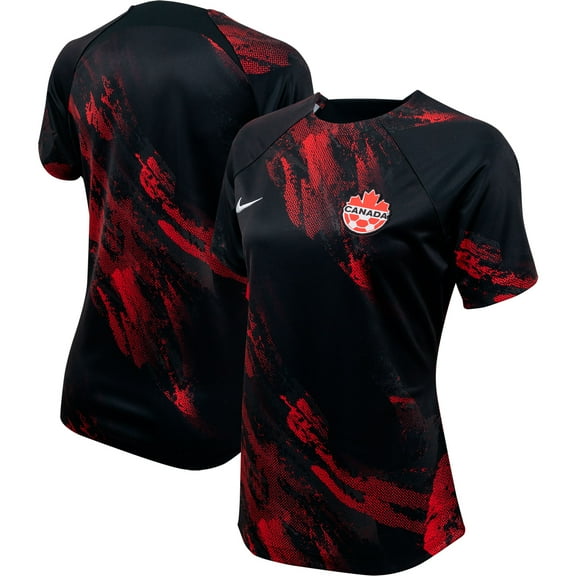 Women's Nike Black Canada Women's National Team 2023 Pre-Match Training Jersey