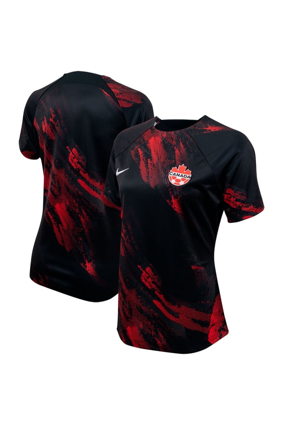 Women's Nike Black Canada Women's National Team 2023 Pre-Match Training Jersey