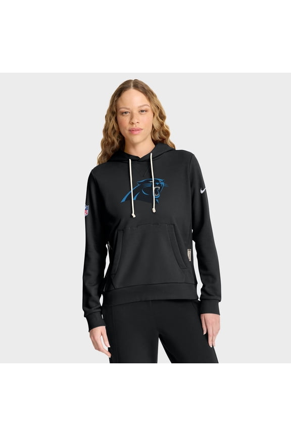Women's Nike Black Carolina Panthers Sideline Standard Issue-Initial Home-Dri-FIT Hoodie