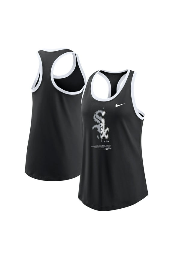 Women's Nike Black Chicago White Sox Tech Tri-Blend Tank Top