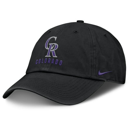 Men's Nike Black Colorado Rockies Club Adjustable Hat