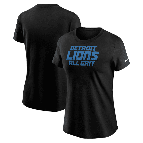 Women's Nike Black Detroit Lions Winning Dreams T-Shirt