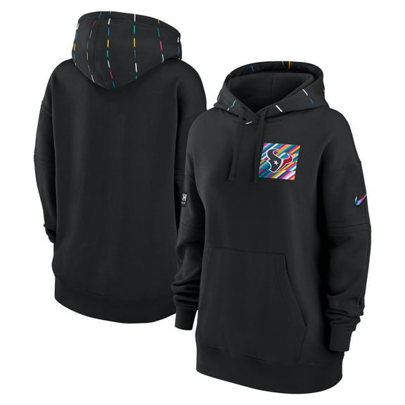 Women's Nike Black Houston Texans 2023 NFL Crucial Catch Club Pullover Hoodie
