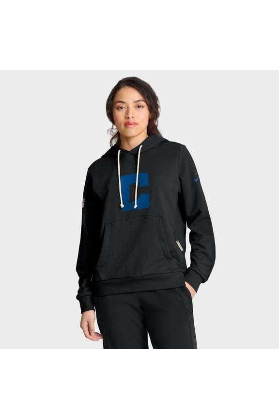 Women's Nike Black Indianapolis Colts Alternate Logo Sideline Standard Issue Dri-FIT Hoodie