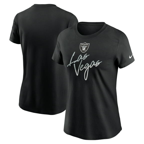 Women's Nike Black Las Vegas Raiders Team City Roll T-Shirt