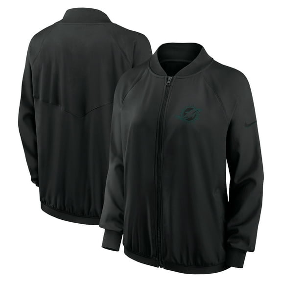 Women's-Nike  Black Miami Dolphins Full-Zip Jacket