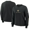 thumbnail image 1 of Women's Nike Black New Orleans Saints Boxy Long Sleeve T-Shirt, 1 of 3