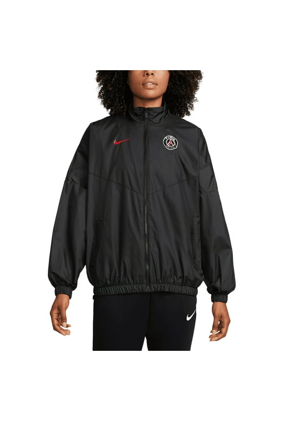 Women's Nike Black Paris Saint-Germain  Essential Windrunner Full-Zip Jacket
