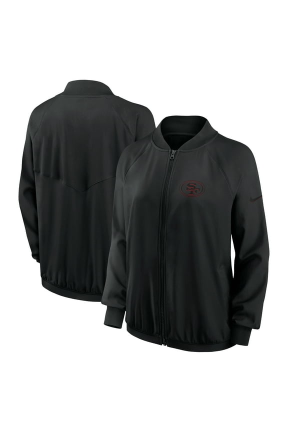 Women's Nike Black San Francisco 49ers Raglan Full-Zip Jacket