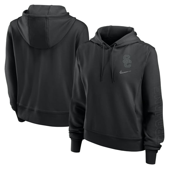Women's Nike Black USC Trojans One Pullover Hoodie