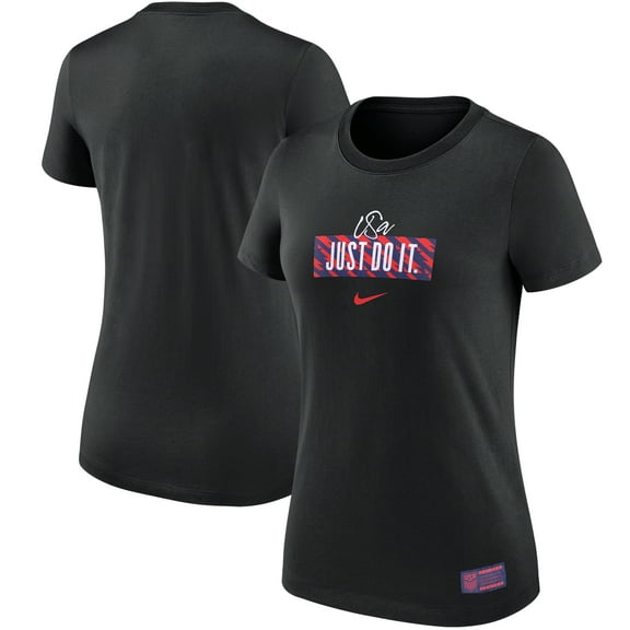 Women's Nike Black USMNT Verbiage T-Shirt