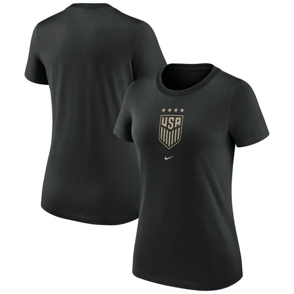 Women's Nike Black USWNT Crest T-Shirt